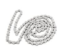 Demeras Chaîne 12 Vitesses en Acier au Carbone Résistant à L'usure, 126 Maillons, Installation Facile pour Vélos de Montagne, Argent 1/2 Pouces X 11/128