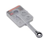 Demeras Clé à Cliquet Réversible, clé à Cliquet à Double extrémité de Boîte 14 Mm 19 Mm en Acier CRV pour Industriel