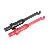 Demeras Clips à Crochet de Test Rouge Noir, 2 Pièces, pour Test Multimètre, Sondes Flexibles et Durables pour la Détection de Circuits et la Réparation D'appareils Ménagers