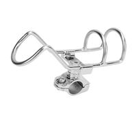 Demeras Clips de Support de Canne à Pêche, Force de Serrage Puissante, Acier Inoxydable 316 Esthétique, Prise Confortable, Support de Canne à Pêche pour Bateau, Polissage Fin pour Ponton (32mm)