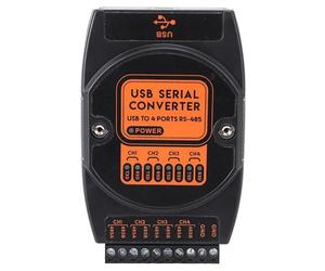 Demeras Convertisseur Série 4 Voies, Indicateur de Réception et d'envoi Câble Convertisseur USB vers 485 Sûr et Stable Commutation Automatique Isolation Numérique pour les Applications de