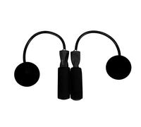 Demeras Corde à Sauter 2PCS Corde à Sauter sans Fil PP et PVC Corde à Sauter Corde à Sauter Réglable sans Corde Poignée Confortable Corde à Sauter Lestée pour Femmes Hommes Enfants(Le Noir)