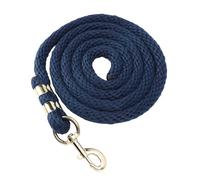 Demeras Corde Pulmonaire pour Cheval, Poignée Antidérapante, Laisse d'entraînement Cheval Robuste de 2M, Robuste et Polyvalente avec Crochet pour Le Contrôle de la Marche (Bleu foncé)