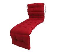 Demeras Coussin de Chaise Longue d'extérieur, 4 Plis, Antidérapant, Doux, pour Chaise Longue de Piscine, pour Jardin (Vin Rouge)