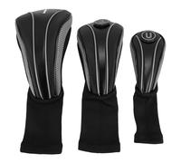 Demeras Couvre-tête de Maillet en Bois, Couvre-tête de Protection à Col Long, élastique Anti-Rayures pour Le Remplacement (Noir et Argent)