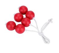 Demeras Échelle de Balle de 3 Paires de Lancer Bolas Ensemble d'entraînement Pratique Sport Remplacement balles de chaîne Bleu et Rouge(Rouge)