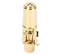 Demeras Embouchure de Saxophone ténor en métal BB, Bec de Saxophone ténor en métal Soprano en Laiton pour Les Professionnels du Saxophone pour Les Amateurs de Saxophone(7 respirations)