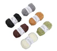 Demeras Ensemble de Fils Scrubby, Fil à Paillettes Scintillantes pour Crocheter des Torchons, Parfait pour L'artisanat de Poupées et de Sacs, 6 Rouleaux de Fil de Coton