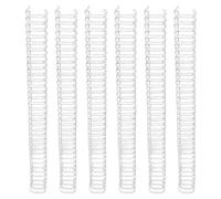 Demeras Ensemble de Reliure à Double Fil, 50 Pièces, Couverture en Nylon Réutilisable, Fer à Relier pour Documents (Blanc)