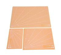 Demeras Ensemble de Tapis de Découpe Orange, Planche Artisanale en PVC Durable pour Couture, Quilting, Scrapbooking, Tailles A3 A4 A5 3 Pièces