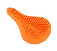 Demeras Housse de Coussin de Siège de Vélo Ergonomique en Nid d'abeille en Silicone Antidérapant pour VTT Vélos de Route étanche 1 unité (Orange)