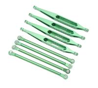 Demeras Jeu de Maillons de Suspension RC, Couleur Vive Exquise, Liaison de Suspension RC en Alliage d'aluminium Haute Résistance pour Voiture 1/8 (Verte)