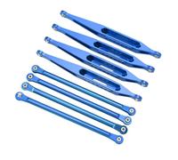 Demeras Jeu de Maillons de Suspension RC, Couleur Vive Exquise, Liaison de Suspension RC en Alliage d'aluminium Haute Résistance pour Voiture 1/8 (Bleue)
