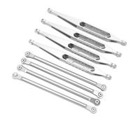 Demeras Jeu de Maillons de Suspension RC, Couleur Vive Exquise, Liaison de Suspension RC en Alliage d'aluminium Haute Résistance pour Voiture 1/8 (Argent)