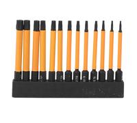 Demeras Jeu d'Embouts de Tournevis Haute Résistance, 13 Pièces, Embouts à Tige Hexagonale de 75mm 1/4 ", Diverses Spécifications, Embouts Magnétiques pour l'assemblage de Meubles