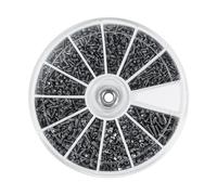 Demeras Kit d'assortiment de Mini Vis et écrous en Acier Inoxydable, 600 Pièces, Petit Jeu d'écrous à Vis avec Boîte en Plastique pour Montres et Lunettes