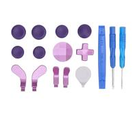 Demeras Kit de Réparation de Joystick pour Manettes, Design élégant et Unique, Facile à Installer pour Contrôleur Série 2, 17 en 1, Violet