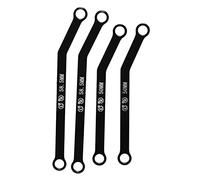 Demeras Liens de Châssis RC, Tiges de Traction de Remplacement en Aluminium Léger pour Voiture sur Chenilles SCX24 1/24, 4 Pièces (Noire)