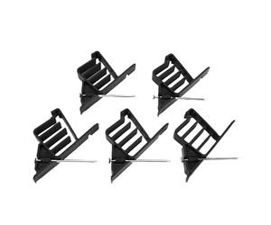 Demeras Lot de 25 Empileurs de Câbles pour Clips de Fixation de Fils électriques avec Clous en Acier Inoxydable pour Données Coaxiales Fils CAT 5, Plastique Durable et Robuste (Noire)