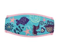 Demeras Lunettes de Plongée avec Sangle pour Cheveux, Néoprène Imperméable et Durable pour Activités sous-Marines avec Bordure Rose, Fond Vert, 1 unité
