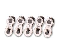 Demeras Maillons de chaîne de vélo 5 Paires de vélos à Usage Rapide, chaîne de relâchement Rapide, connecteur de Liaison Magique Mater Link pour Vitesse 8/9/10(9 Speed)