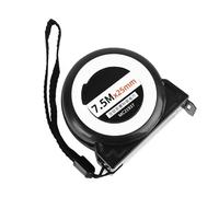 Demeras Mètre Ruban Rétractable Antidérapant, Large Application, Acier Mat, 7,5 M X 25 Mm, Ruban à Mesurer Autobloquant pour les Chantiers de Construction