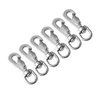 Demeras Mousqueton Rotatif en Acier Inoxydable, Clips de Drapeau Durables, Porte-clés Rotatif à 360 Degrés