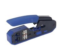 Demeras Outil de Sertissage RJ45 en Acier allié avec Dénudeur intégré pour Connecteurs Cat5 Cat5e Cat6, Idéal pour les Projets de Réseau