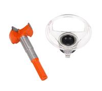 Demeras Ouvre-trou pour le Travail du Bois, Scie Cloche à Retrait Facile, Position Précise Réglable, Antidérapant Efficace avec Couvercle Anti-poussière pour le Perçage de Panneaux de Porte d'armoire