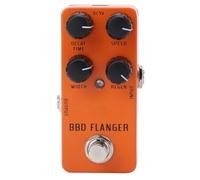 Demeras Pédale de Flanger pour Guitare électrique, Pédale de Flanger Analogique, Petit Alliage d'aluminium True Bypass, Réduction du Bruit DC9V Intégrée avec Coussinets en Caoutchouc pour