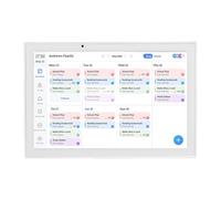 Demeras Planificateur Familial Intelligent à écran Tactile de Calendrier Numérique de 10,1 Pouces pour le Tableau Interactif des Tâches Ménagères et la Gestion des Tâches Blanc (Prise UE 100-240V)