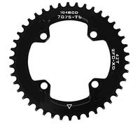 Demeras Plateau Rond de vélo en Alliage d'aluminium Simple Anneau de chaîne Large étroit 104 MM 40 T 42 T Compatible avec Le pédalier Shimano[42T(104BCD)]