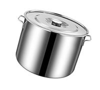 Demeras Pot à Soupe en Acier Inoxydable, Poignée Confortable Pot à Soupe en Acier Inoxydable Durable Facile à Nettoyer Polyvalent Haute Résistance pour le Restaurant