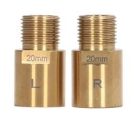 Demeras Rallonge de Pédale de Vélo en Acier, Entretoise Durable de 20mm pour Vélos, fileté de 9/16 en Or, 2 Unités