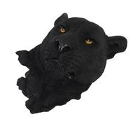 Demeras Statues de Tête d'animal, Simulation 3D, Sculpture Murale Réaliste, Facile à Installer, Résine Polyvalente pour la Maison (Léopard Noir)