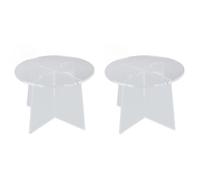 Demeras Support de Jardinière en Acrylique Polyvalent, Design Transparent et élégant pour la Décoration Intérieure du Bureau et de la Maison - 2 Pièces