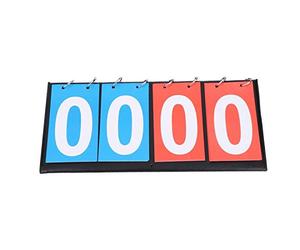 Demeras Tableau de Bord de Sport Portable 2/3/4 Chiffres Étanche Tableau de Table Flip Tableau de Bord Compteur de Score pour Tennis de Table Basketball(4 Digit)