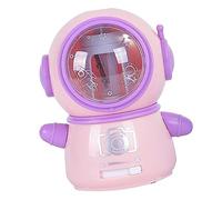 Demeras Taille-crayon électrique Dessin animé Flexible Deux Modes de Puissance Taille-crayon Spaceman Usage Domestique (Rose)