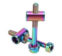 Demeras Vis de Fixation de Tige de Selle de Vélo, Vis de Remplacement de Tige de Selle, Pièce de Rechange en Alliage de Titane pour Barre de Fixe (Coloré)