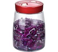 Demeuble Pickling Kimchi Bocal Mason en verre à large ouverture 1,4 l avec fermeture à air et valve de libération d'air