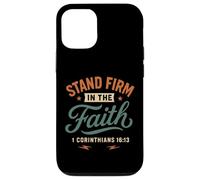 Demeurez fermes dans la Foi (Corinthiens 16, 13) Vintage Christian Coque pour iPhone 12/12 Pro