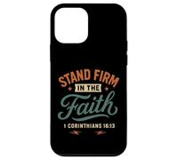 Demeurez fermes dans la Foi (Corinthiens 16, 13) Vintage Christian Coque pour iPhone 12 Mini