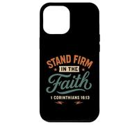 Demeurez fermes dans la Foi (Corinthiens 16, 13) Vintage Christian Coque pour iPhone 12 Pro Max