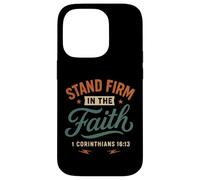 Demeurez fermes dans la Foi (Corinthiens 16, 13) Vintage Christian Coque pour iPhone 14 Pro