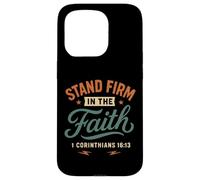 Demeurez fermes dans la Foi (Corinthiens 16, 13) Vintage Christian Coque pour iPhone 15 Pro