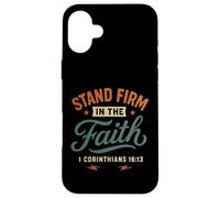 Demeurez fermes dans la Foi (Corinthiens 16, 13) Vintage Christian Coque pour iPhone 16 Plus