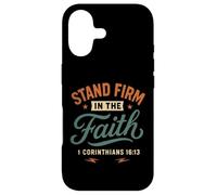 Demeurez fermes dans la Foi (Corinthiens 16, 13) Vintage Christian Coque pour iPhone 17