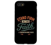 Demeurez fermes dans la Foi (Corinthiens 16, 13) Vintage Christian Coque pour iPhone SE (2020) / 7/8