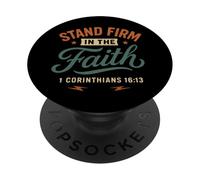 Demeurez fermes dans la Foi (Corinthiens 16, 13) Vintage Christian PopSockets PopGrip Adhésif