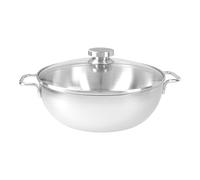 Demeyere Apollo 7 Poêle de service avec couvercle en verre 28 cm, Inox 18/10